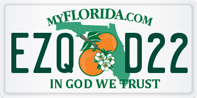 FL license plate EZQD22