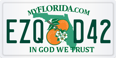 FL license plate EZQD42