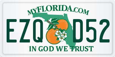 FL license plate EZQD52