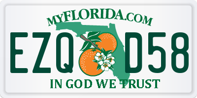 FL license plate EZQD58