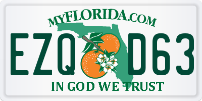 FL license plate EZQD63