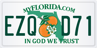 FL license plate EZQD71