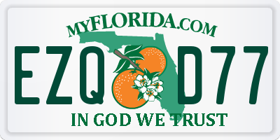 FL license plate EZQD77