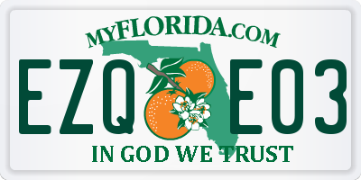 FL license plate EZQE03