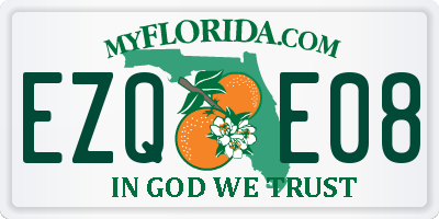 FL license plate EZQE08