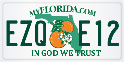 FL license plate EZQE12