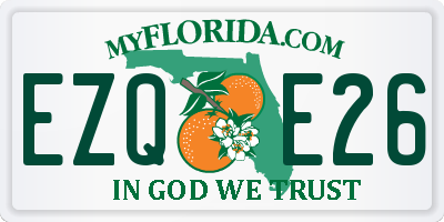 FL license plate EZQE26