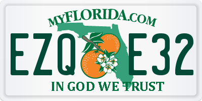 FL license plate EZQE32