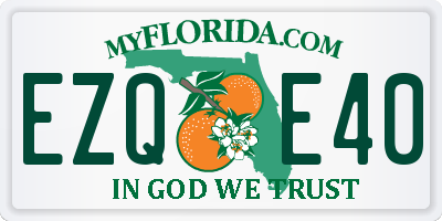 FL license plate EZQE40