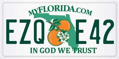 FL license plate EZQE42