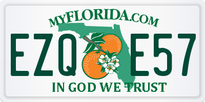 FL license plate EZQE57