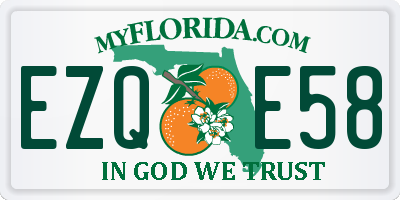 FL license plate EZQE58