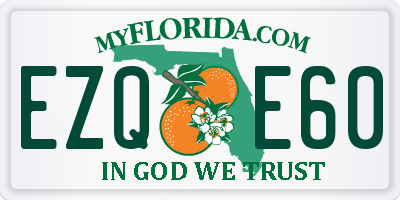 FL license plate EZQE60