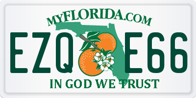 FL license plate EZQE66