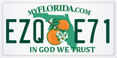 FL license plate EZQE71