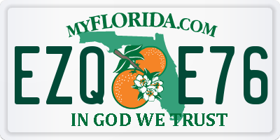 FL license plate EZQE76