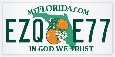 FL license plate EZQE77