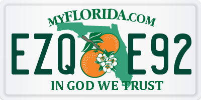 FL license plate EZQE92