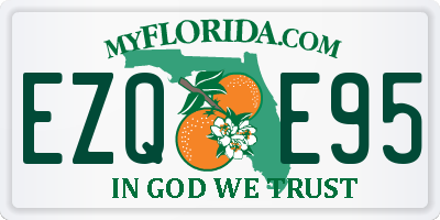 FL license plate EZQE95