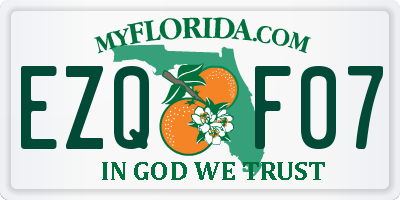 FL license plate EZQF07