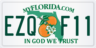 FL license plate EZQF11