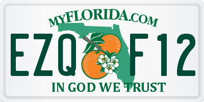 FL license plate EZQF12