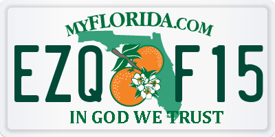 FL license plate EZQF15