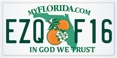 FL license plate EZQF16