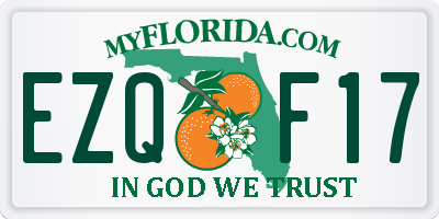 FL license plate EZQF17