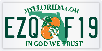 FL license plate EZQF19