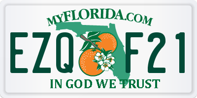 FL license plate EZQF21