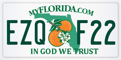 FL license plate EZQF22