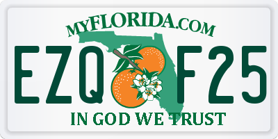 FL license plate EZQF25