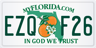 FL license plate EZQF26