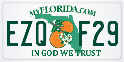 FL license plate EZQF29