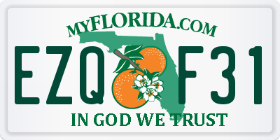 FL license plate EZQF31