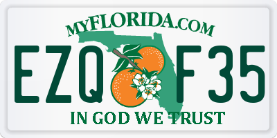 FL license plate EZQF35