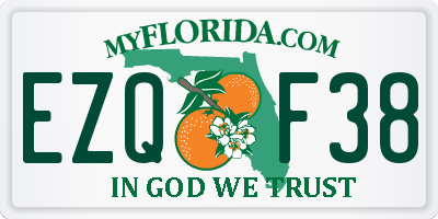 FL license plate EZQF38