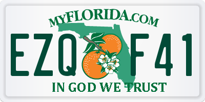 FL license plate EZQF41