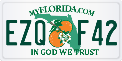 FL license plate EZQF42