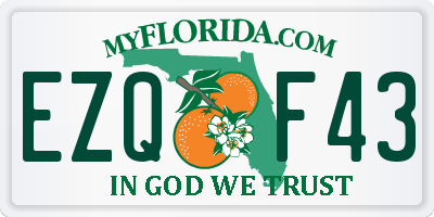 FL license plate EZQF43