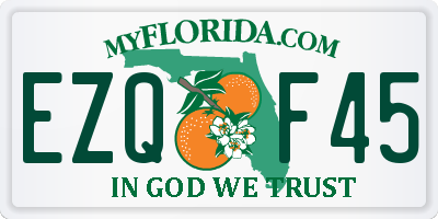 FL license plate EZQF45