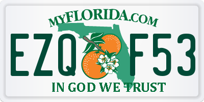 FL license plate EZQF53