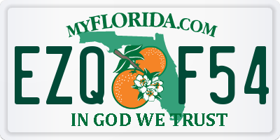 FL license plate EZQF54