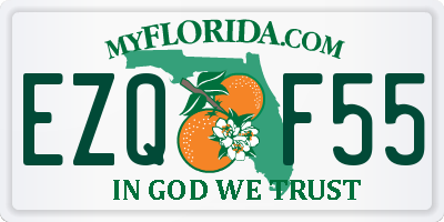 FL license plate EZQF55