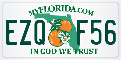 FL license plate EZQF56