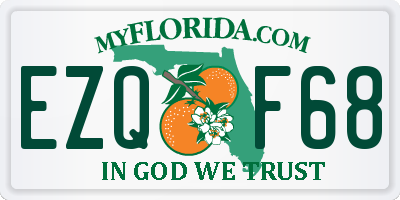 FL license plate EZQF68