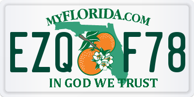 FL license plate EZQF78