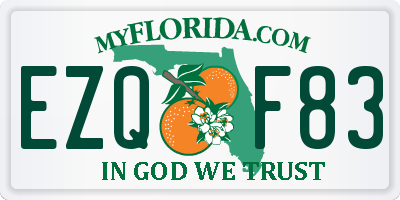 FL license plate EZQF83