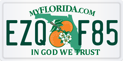 FL license plate EZQF85